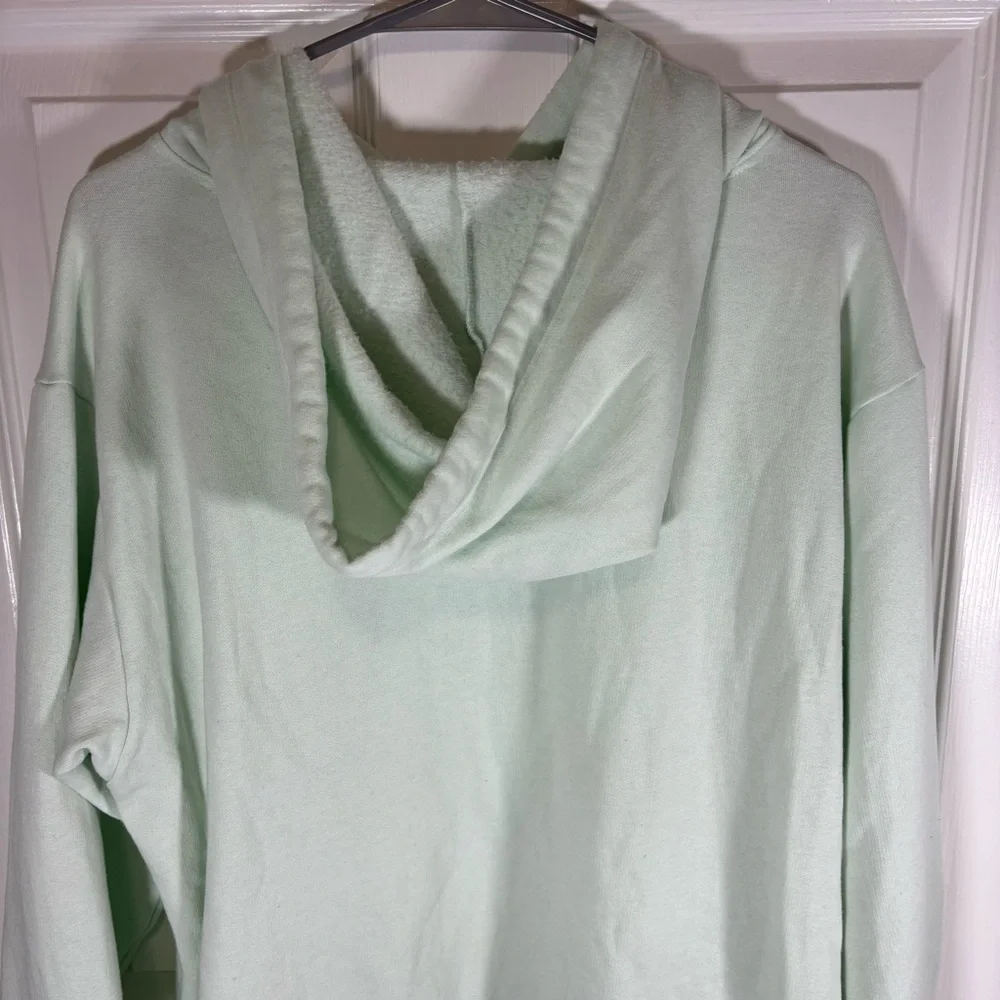 Pink Victoria Secret Hoodie Women’s M 170/96A Light Mint Green 60% Cotton Pocket - Picture 6 of 7